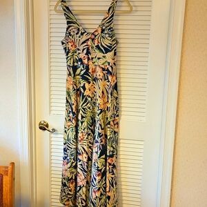 Chaps Btropical Floral Country  Maxi Dress